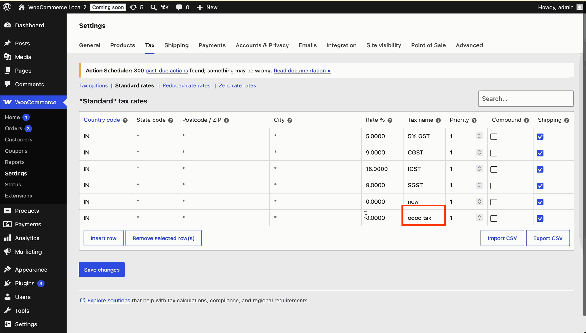 Tax Sync Audit Log History