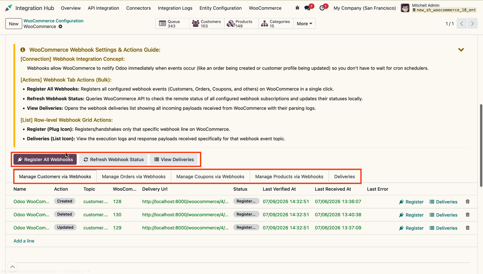 Generate Webhook Delivery URL and Secret