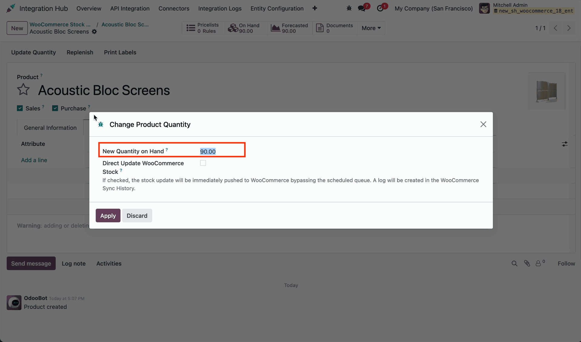 Product Published Status Toggle