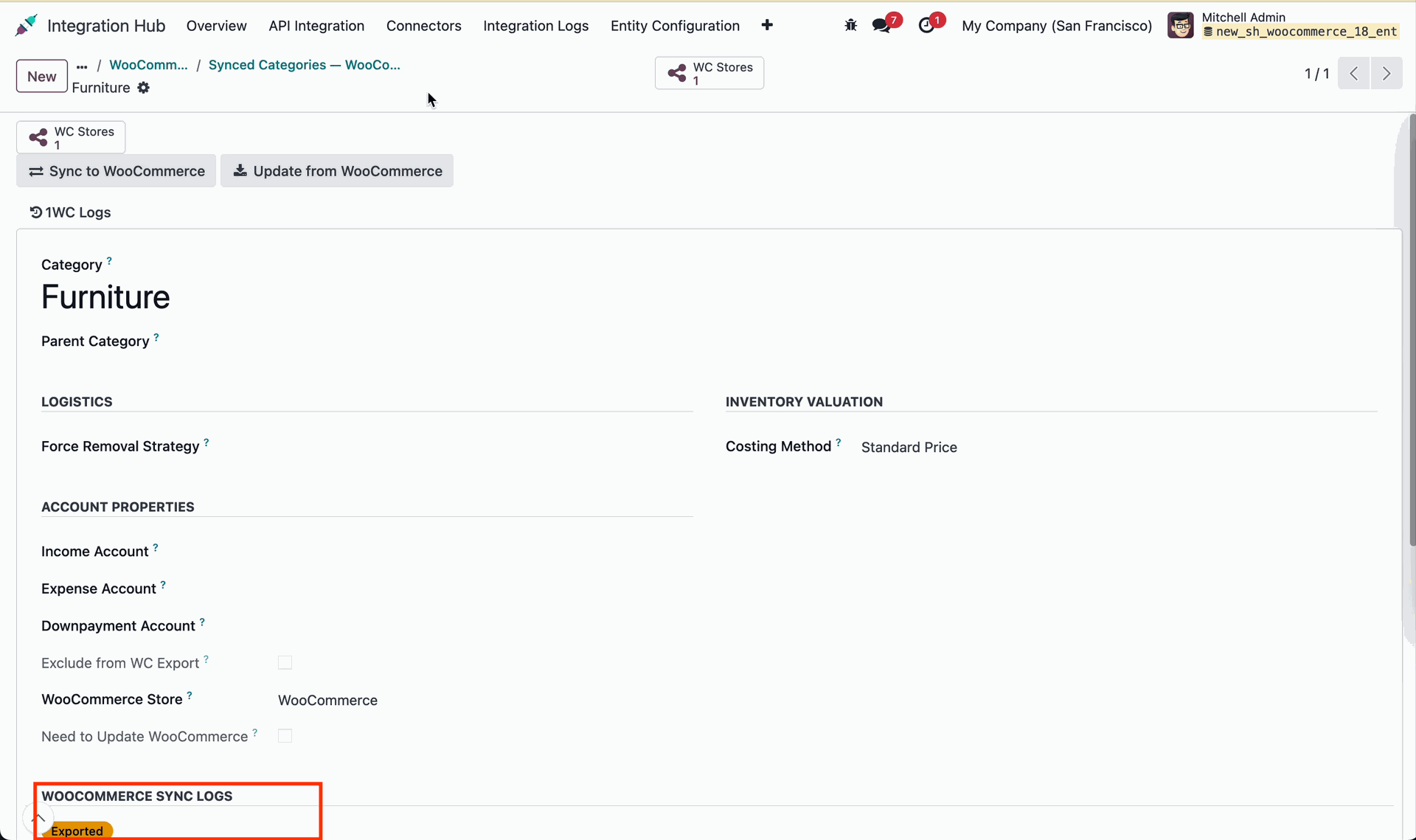 WooCommerce Backend Category Listing