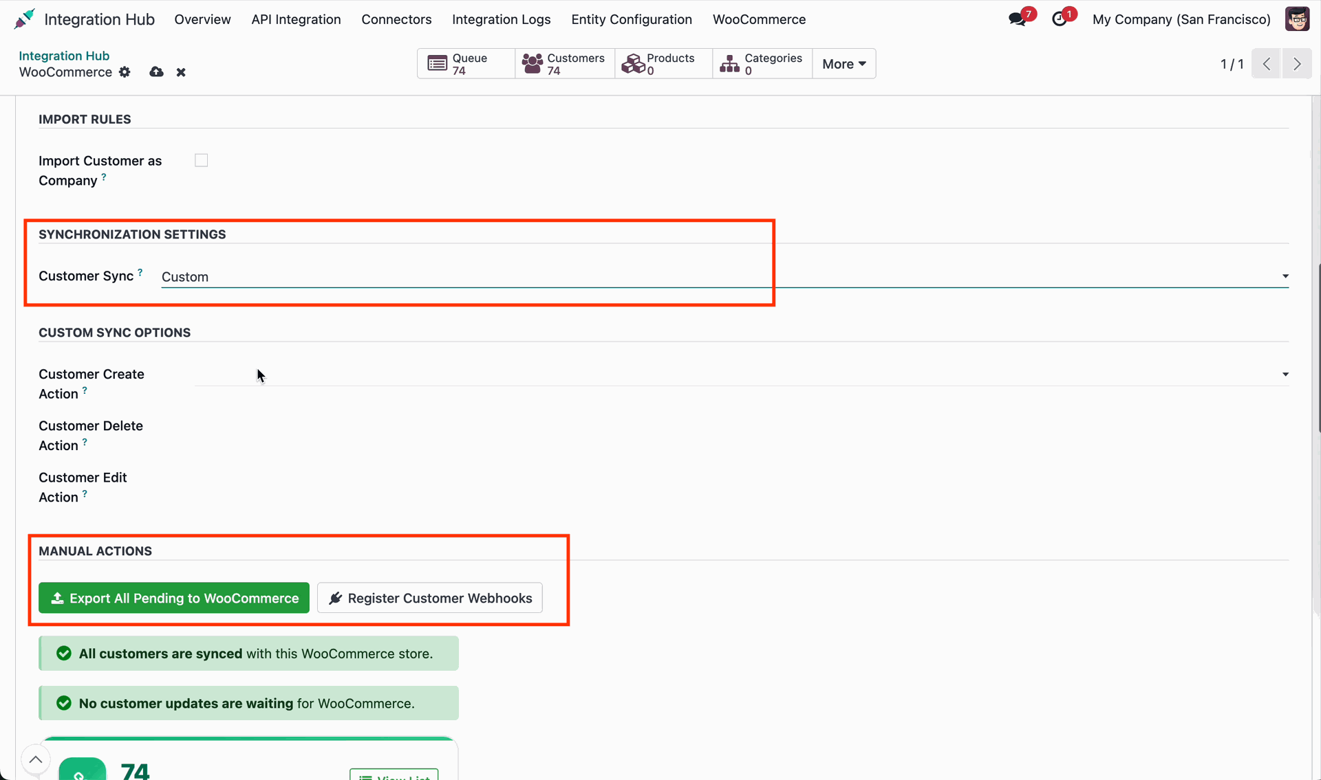 Export Customers Execution