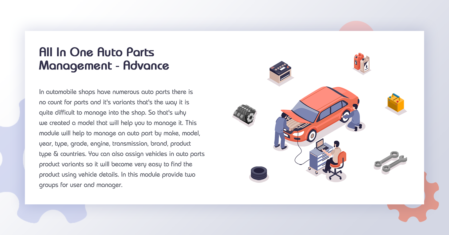 Banner for All In One Auto Parts Management - Advance