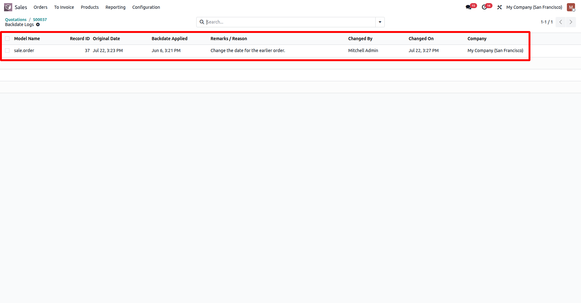 Odoo Sales Order Backdate Logs