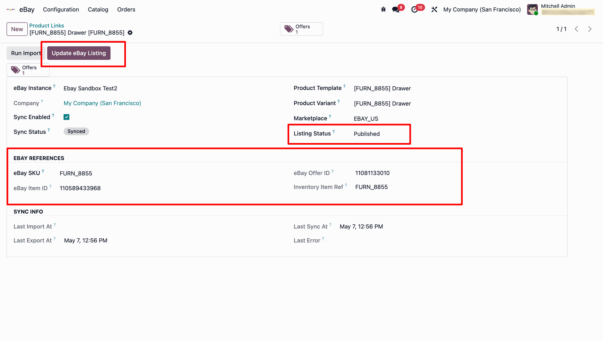 Product Link after publish