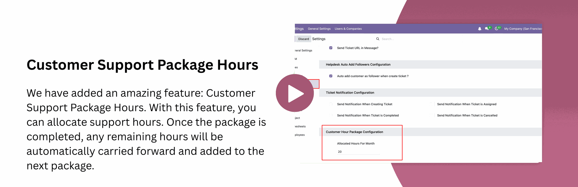 Customer Support Package Hours