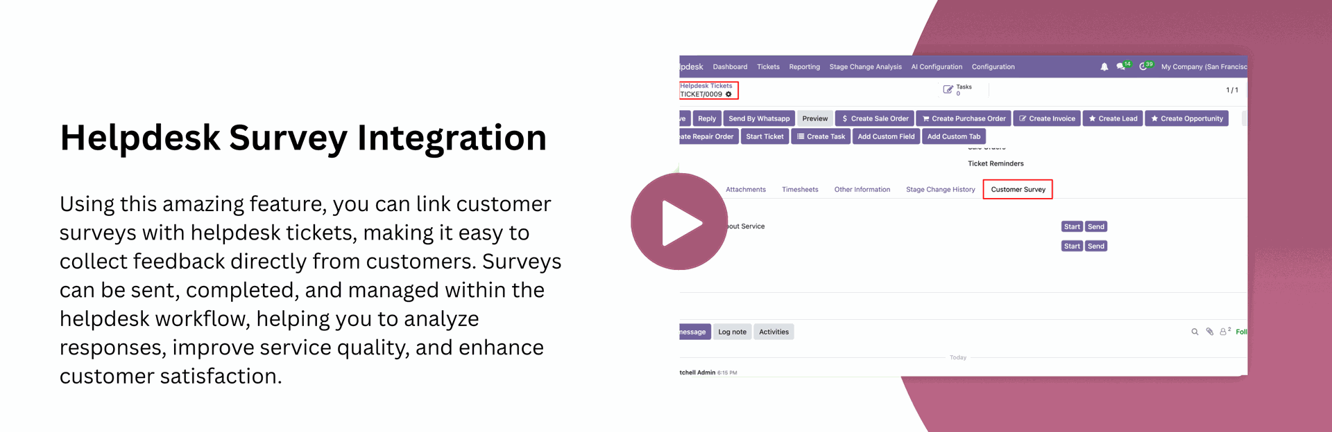 Helpdesk Survey Integration