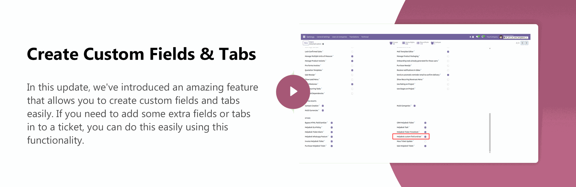 Create Custom Fields & Tabs