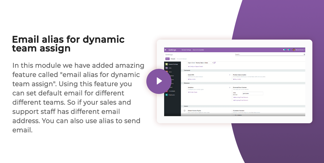 Email alias for dynamic team assign