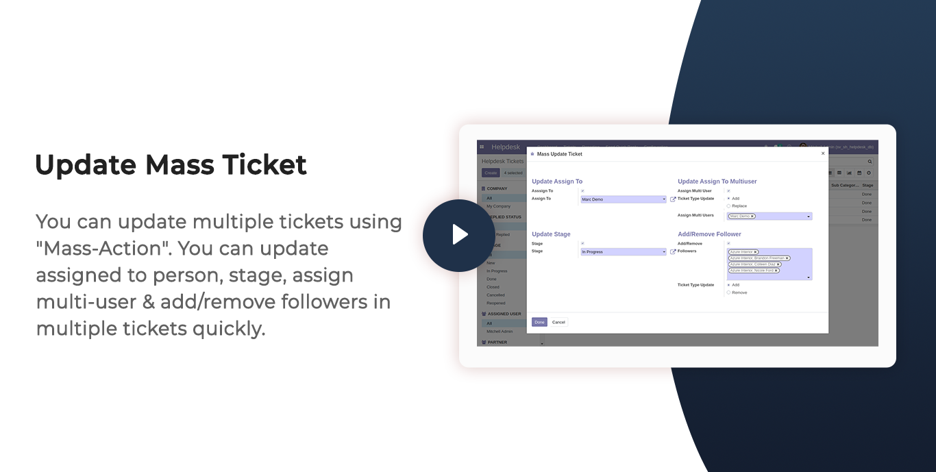 Update Mass Ticket
