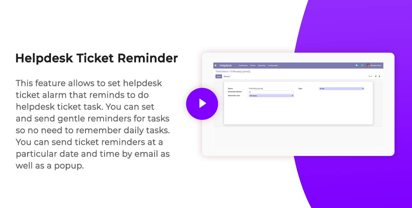 Helpdesk Ticket Reminder