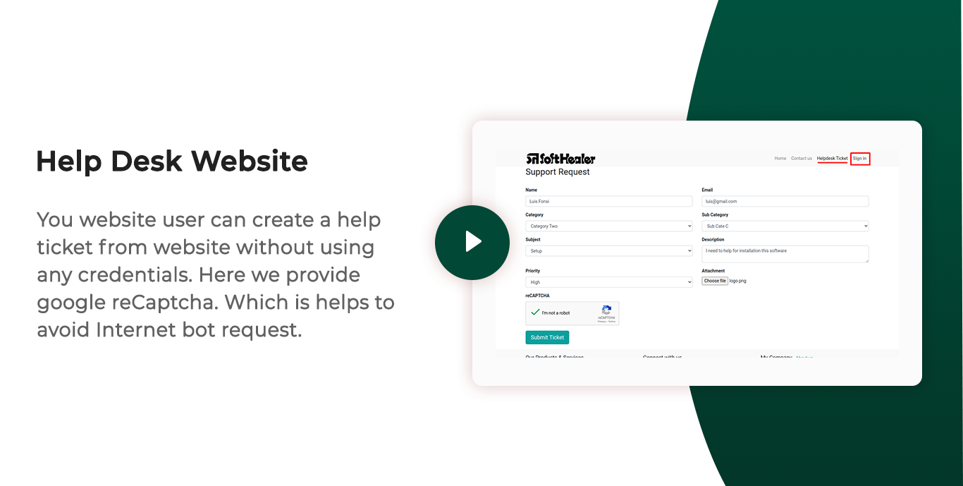 HelpDesk Website