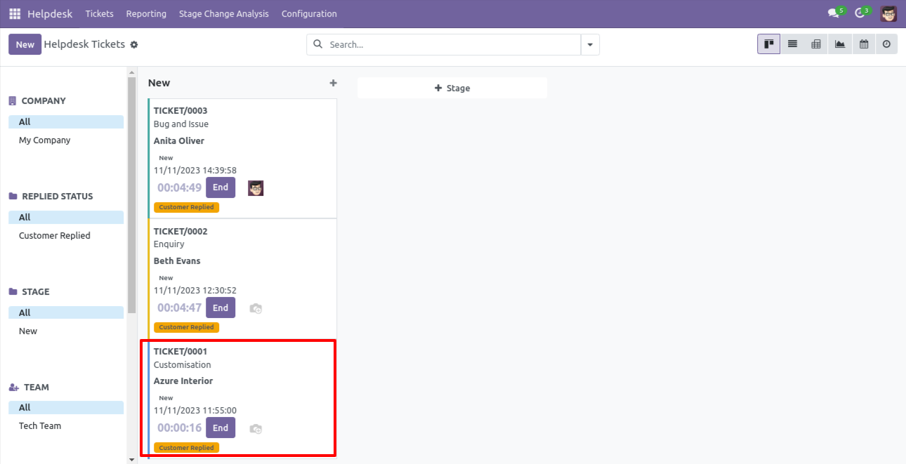 Run multiple Helpdesk ticket timers simultaneously