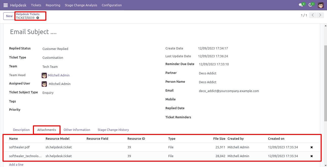Add multiple attachments to a Helpdesk ticket