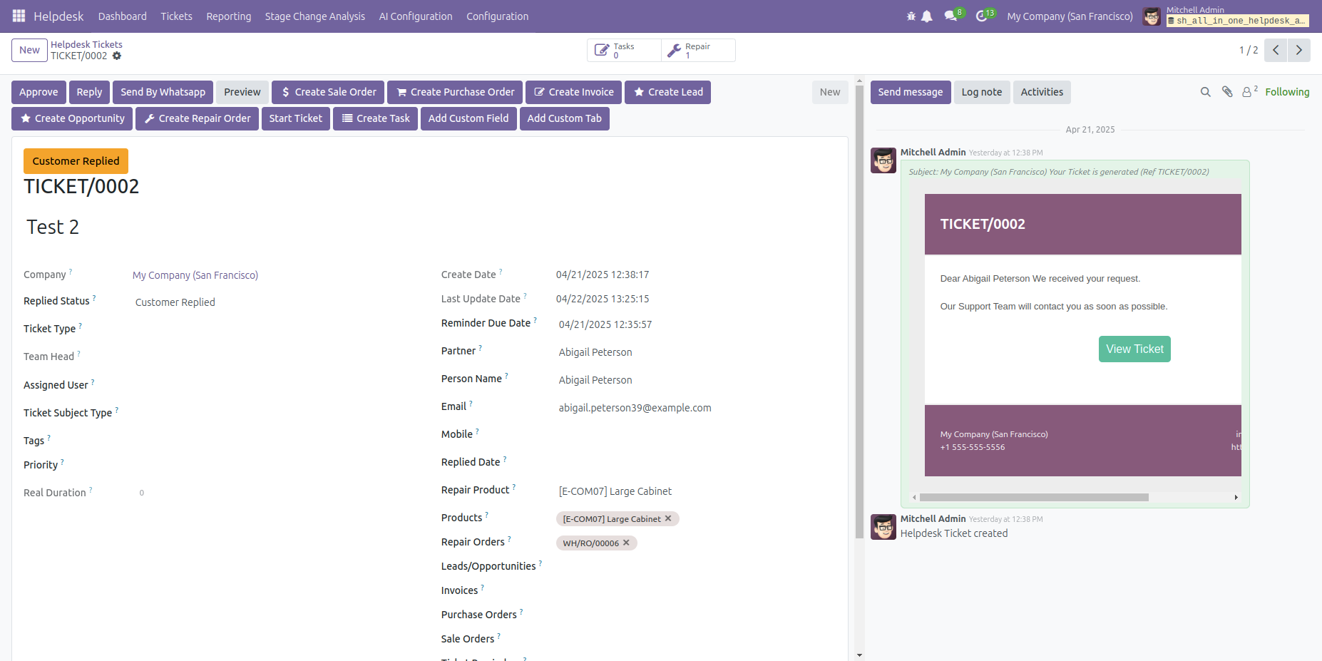 Helpdesk ticket form without the Team field