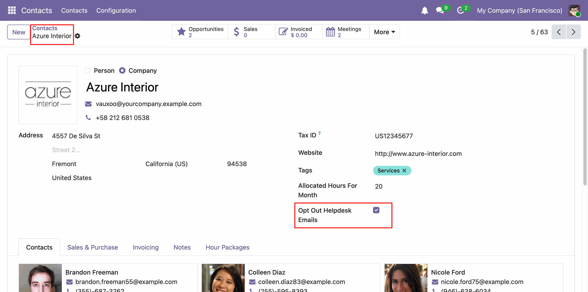 Enable Opt Out Helpdesk Emails for a contact
