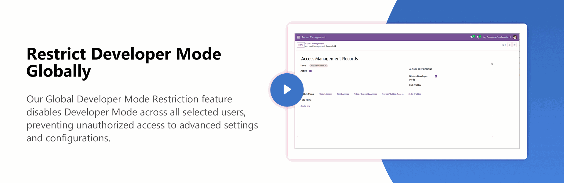 Restrict Developer Mode Globally