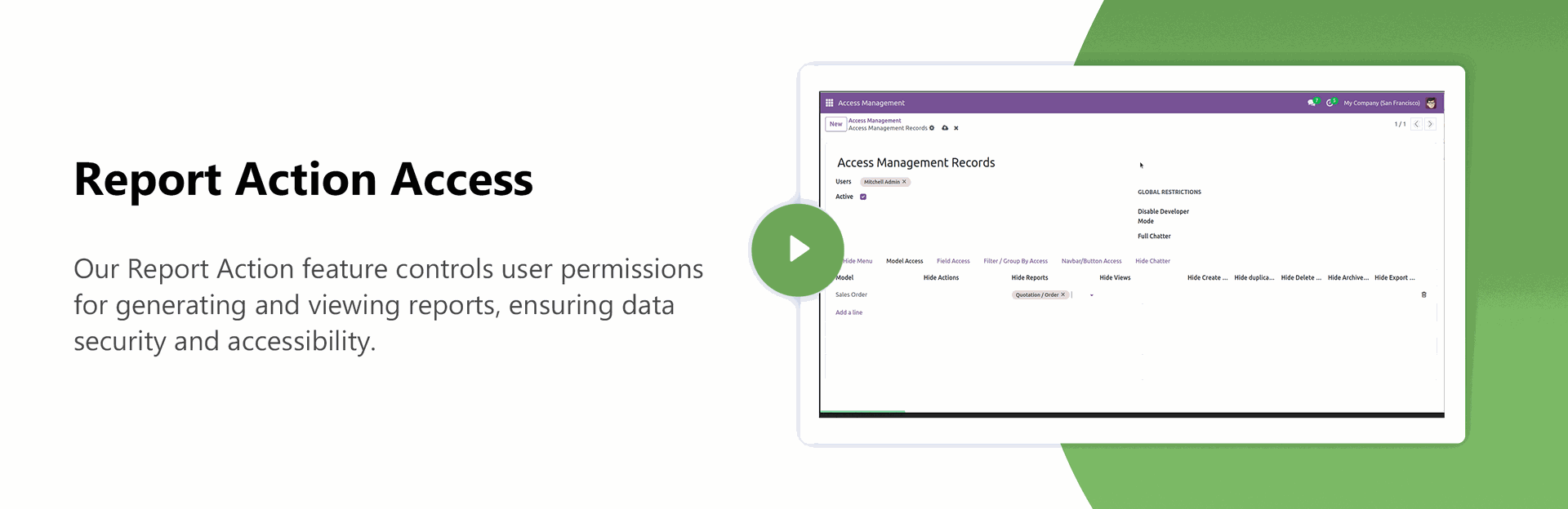 Report Action Access