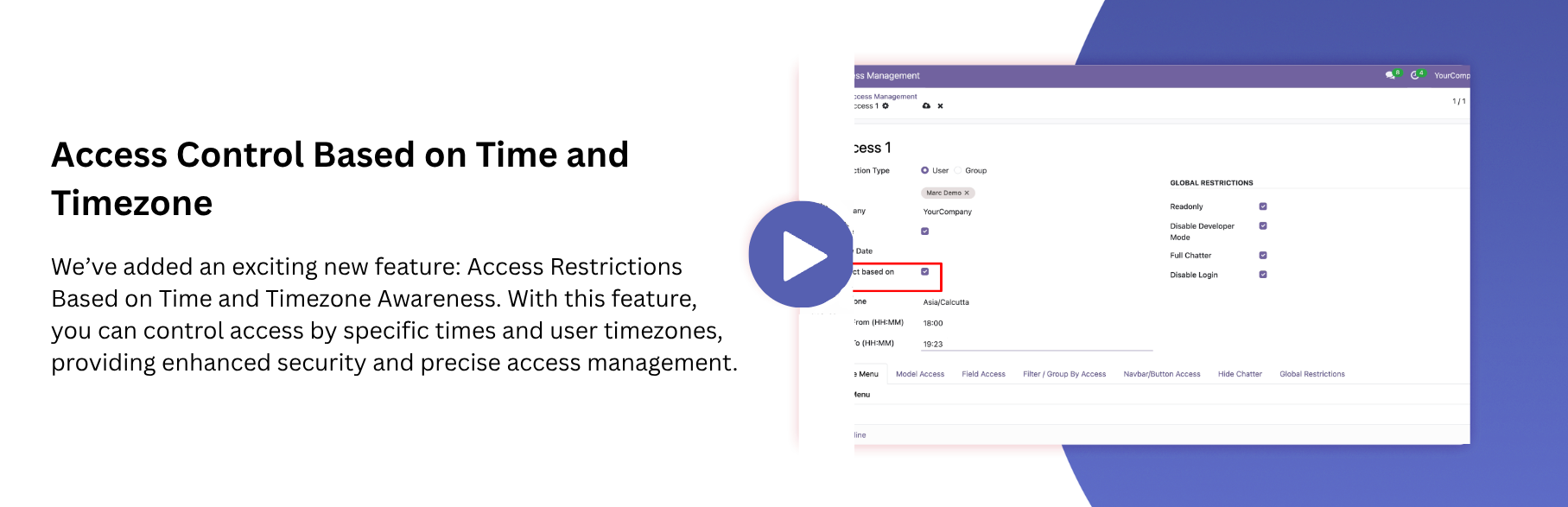 Access Control Based on Time and Timezone