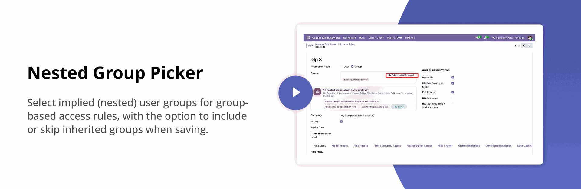 Nested Group Picker