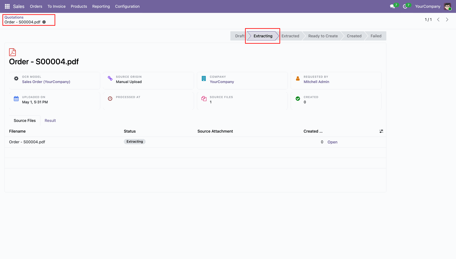 Review AI extracted document response data