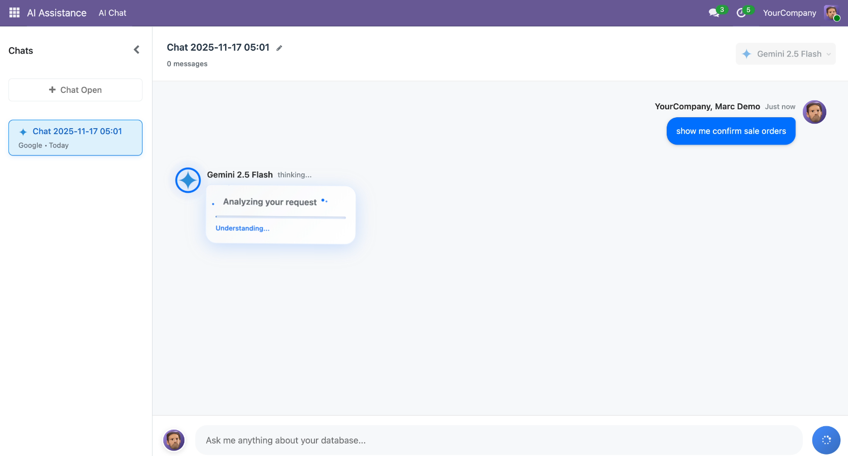 Odoo AI Assistant user permission handling