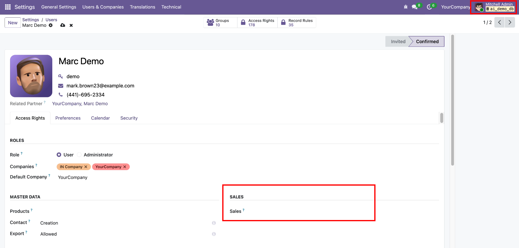 Odoo AI permission restriction