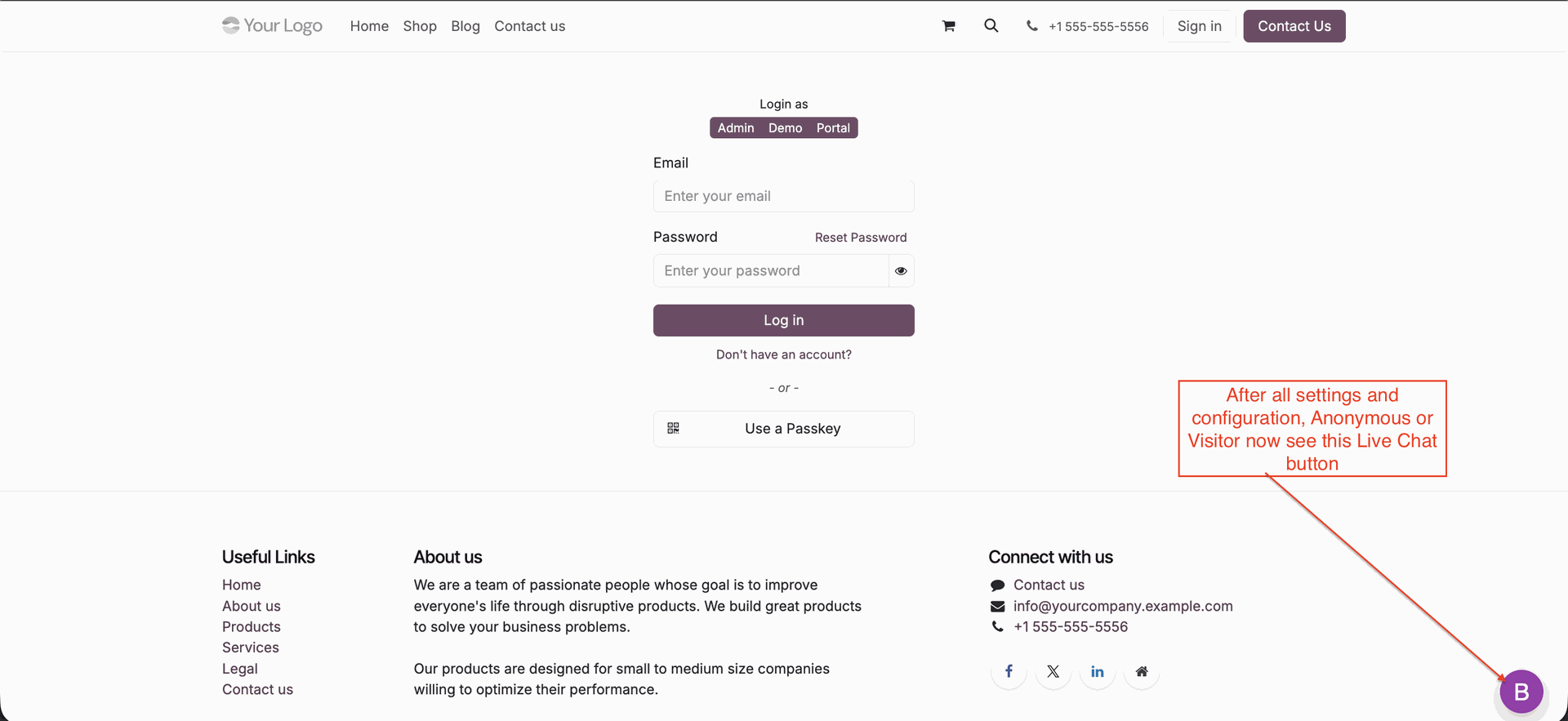 Open AI live chat from website chat widget