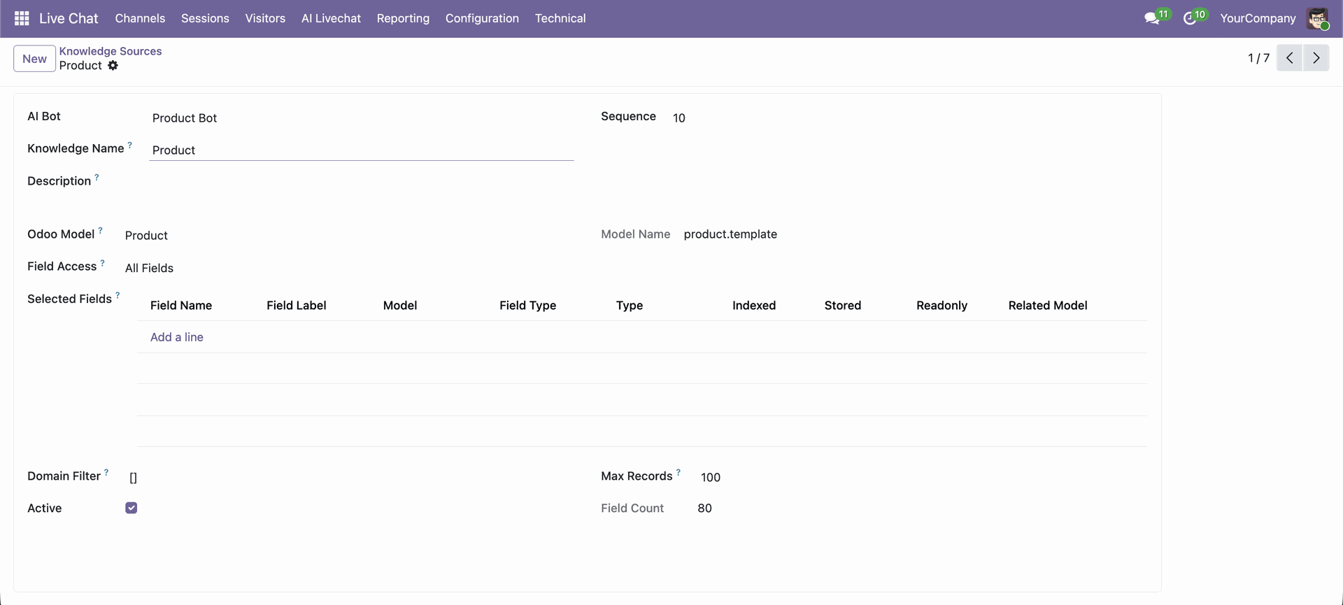 Configure knowledge source access and settings