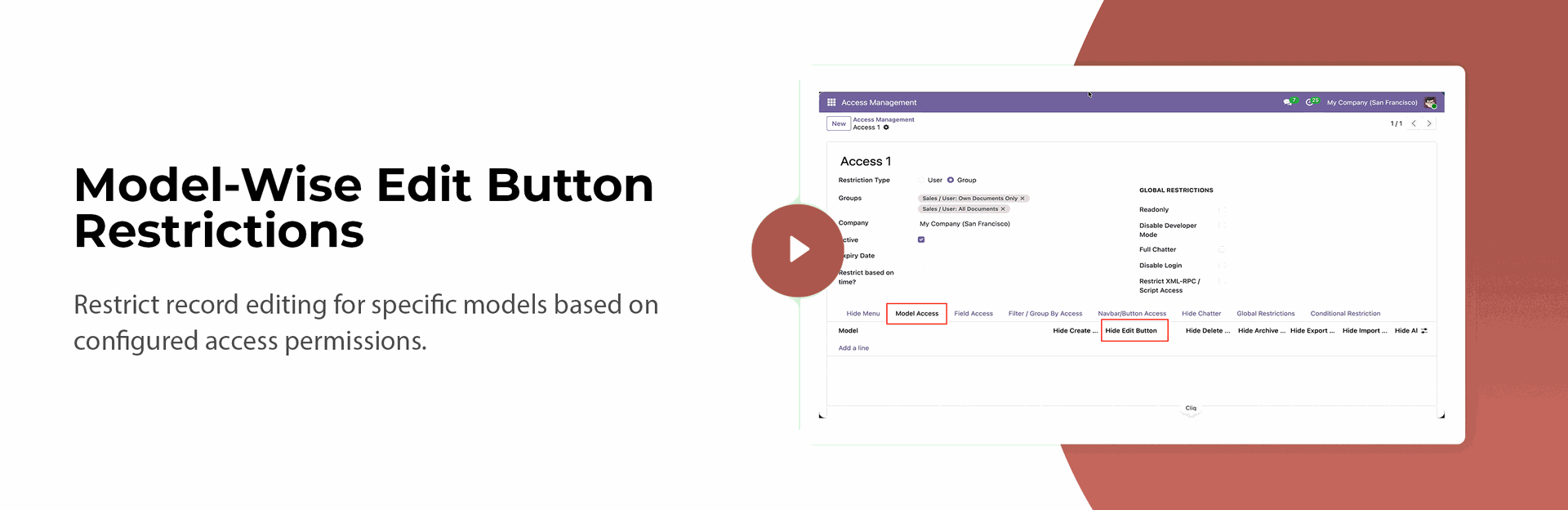 Model-Wise Edit Button Restrictions