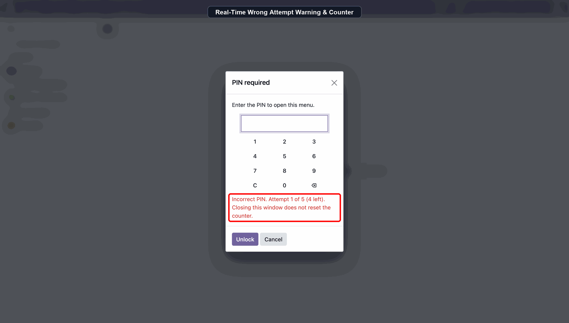 Real-Time Wrong Attempt Warning & Counter