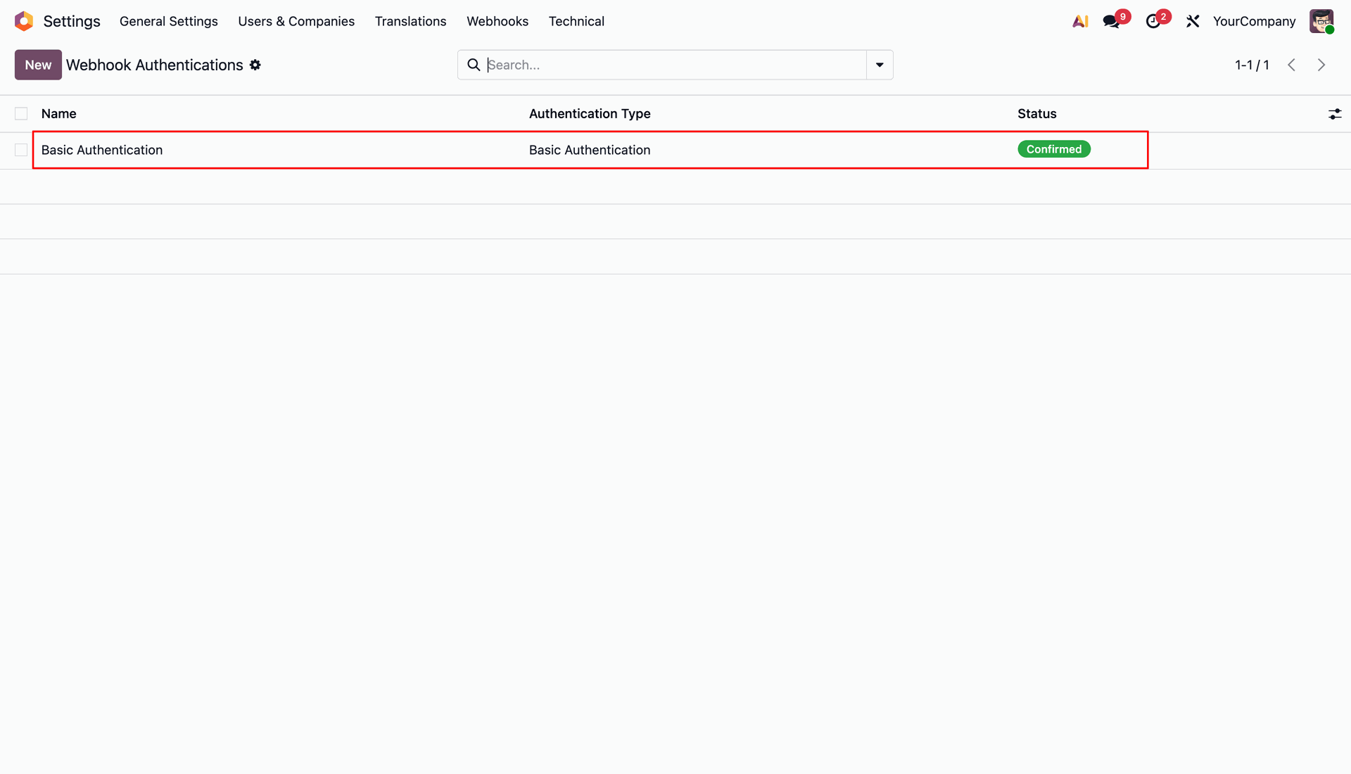 Test and Confirm Credentials