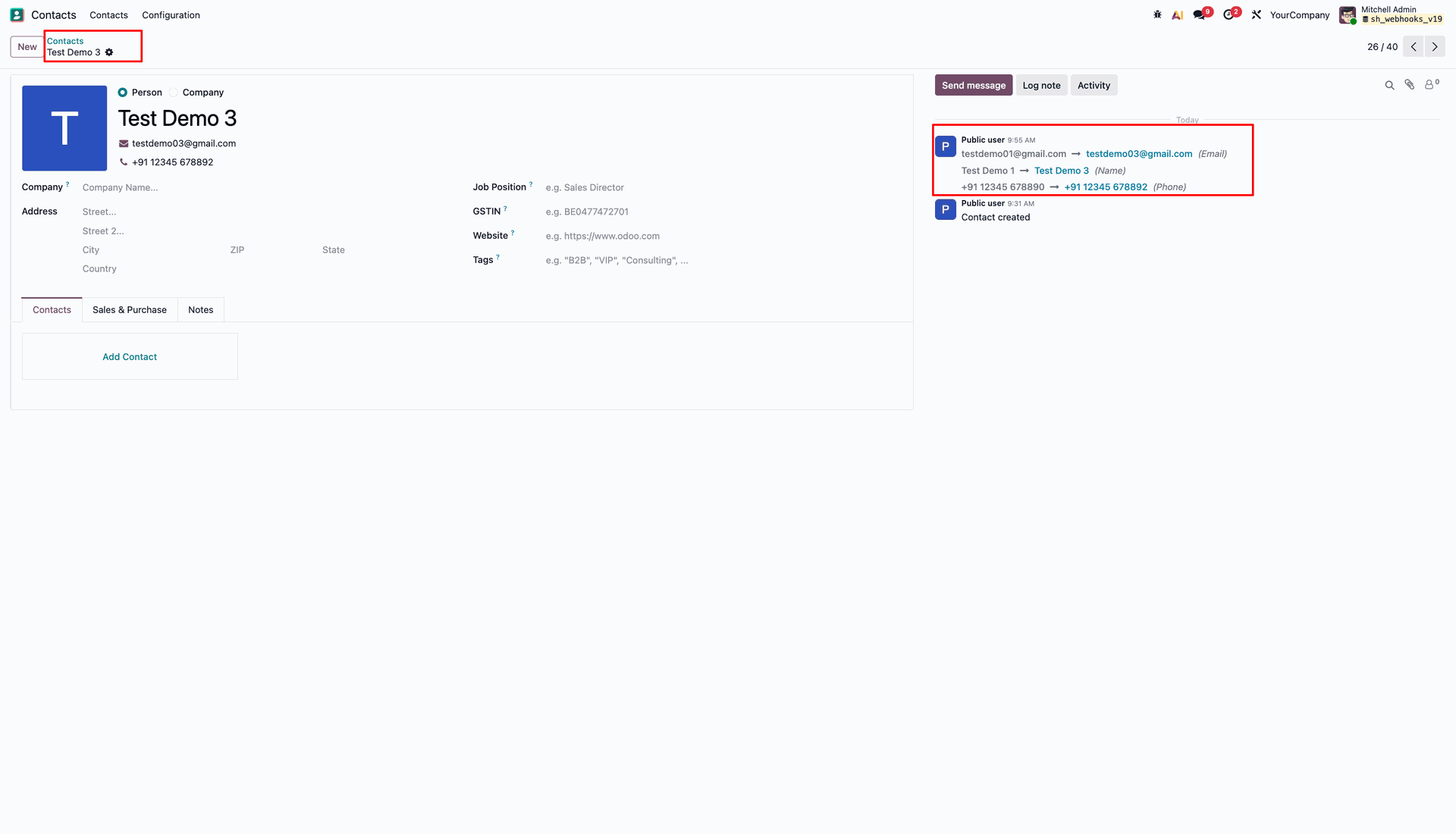 Updated First Contact View