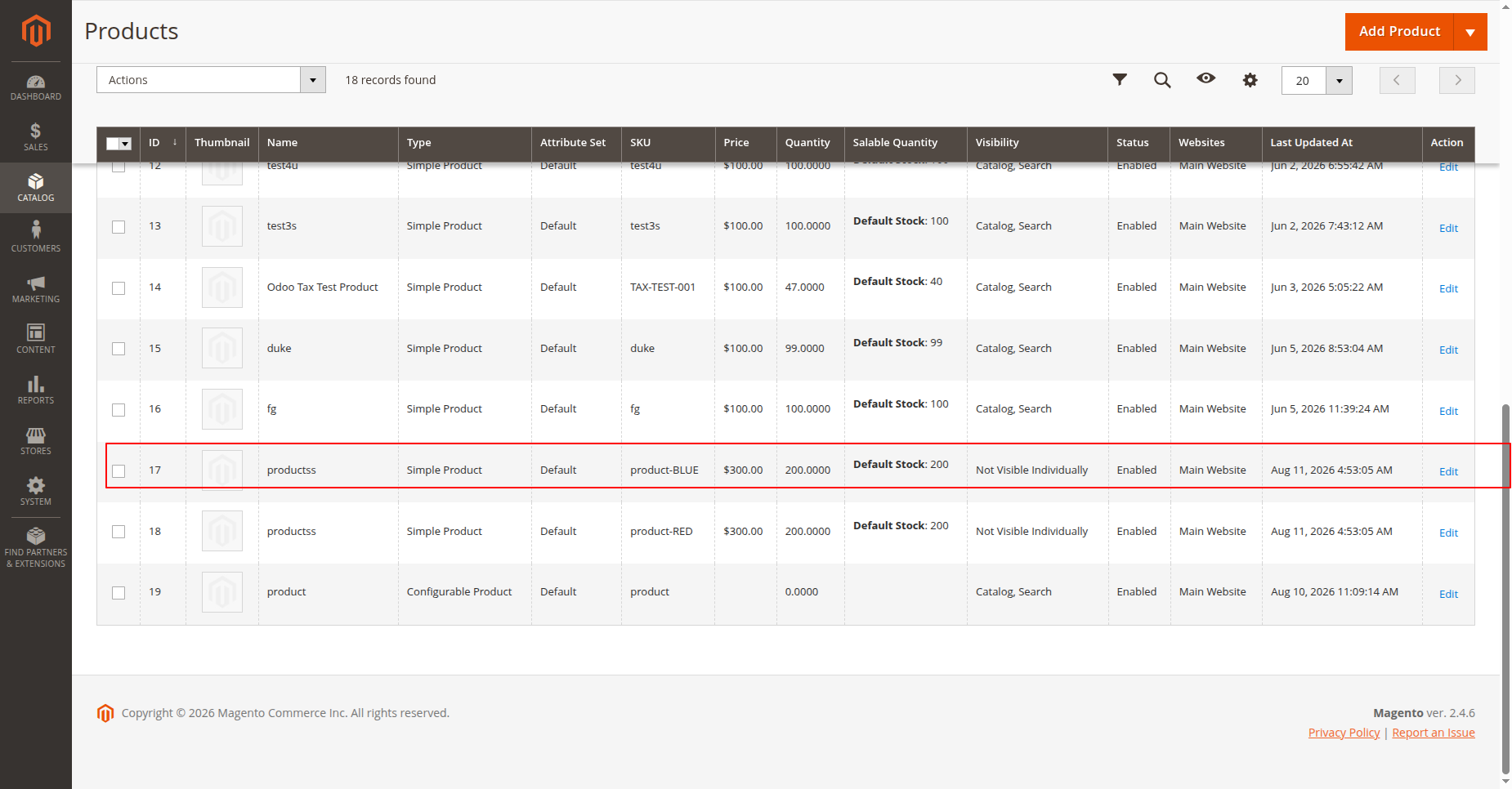 Monitor Odoo to Magento export queue logs to track outbound API payload delivery and status