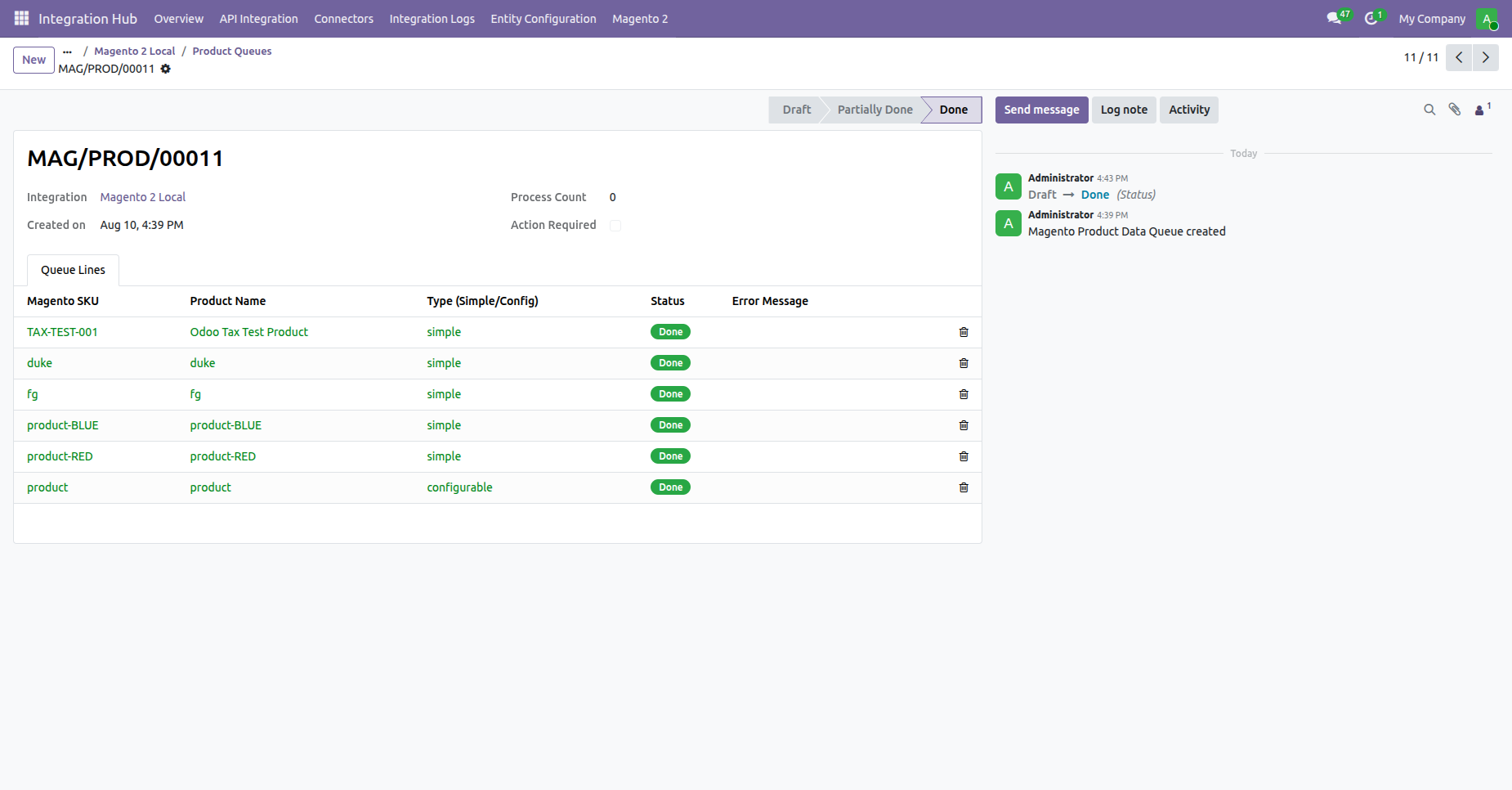 Inspect product price, cost, and tier pricing data synchronized from connected Magento 2 webshop
