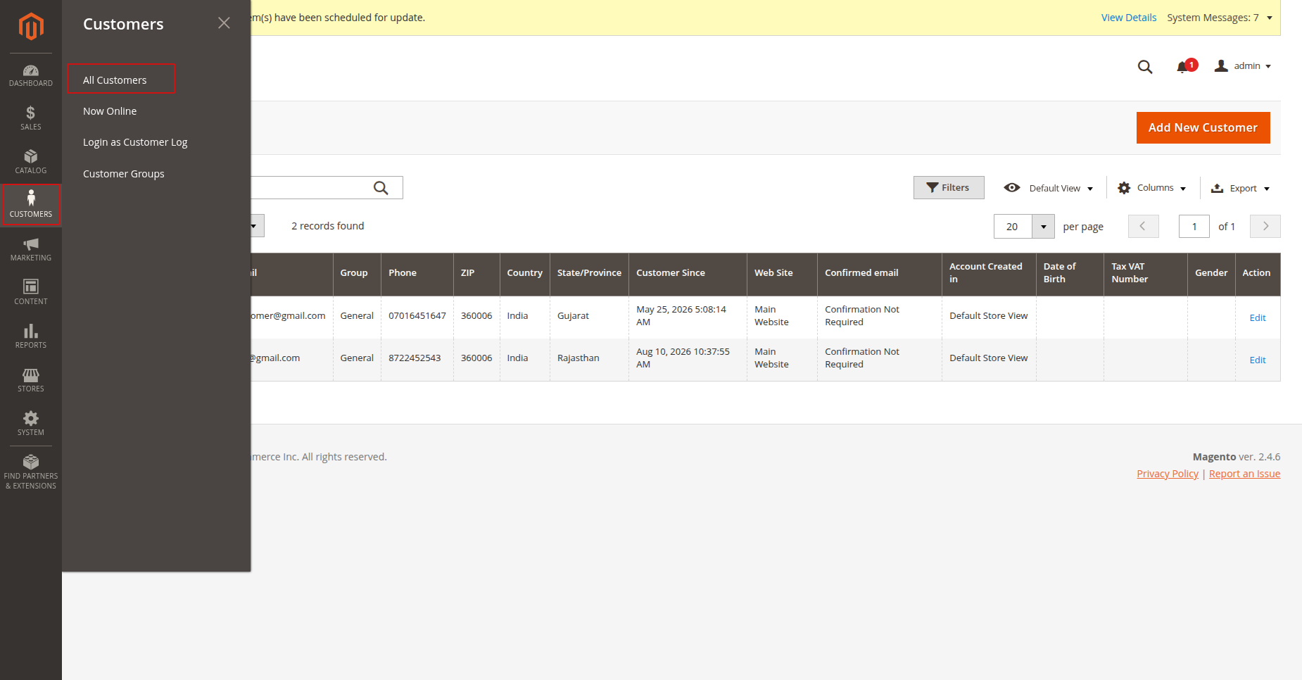 Process customer export batch action and monitor progress in real-time execution queue status logs