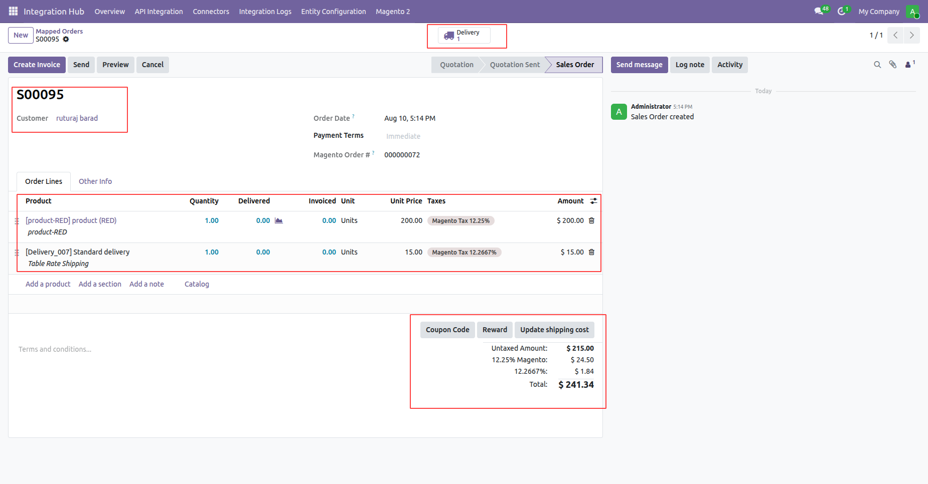 Export order delivery status and carrier tracking number back to Magento 2 customer order account
