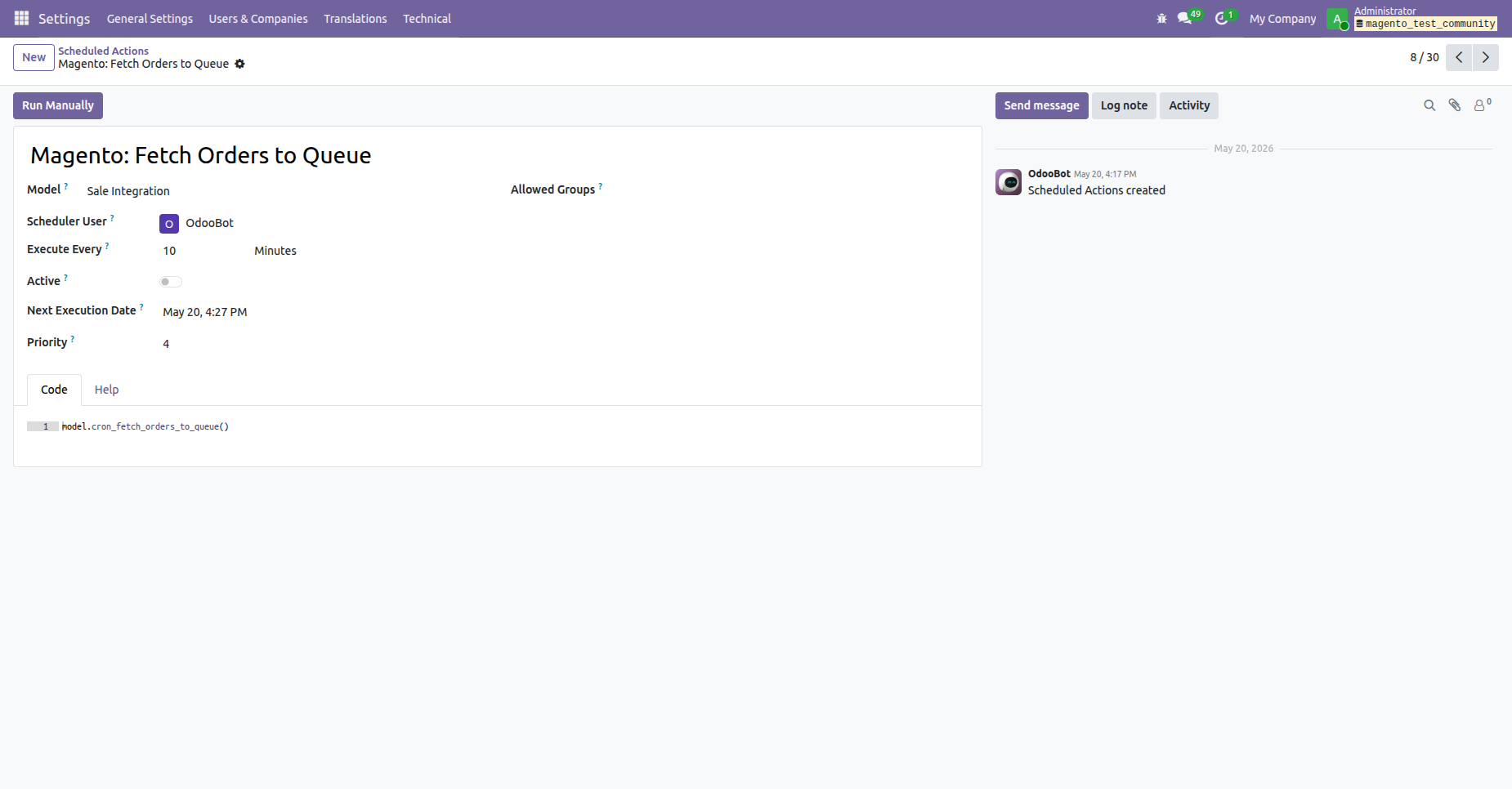 Filter sale orders list view by Magento 2 instance, order status, and sync queue state
