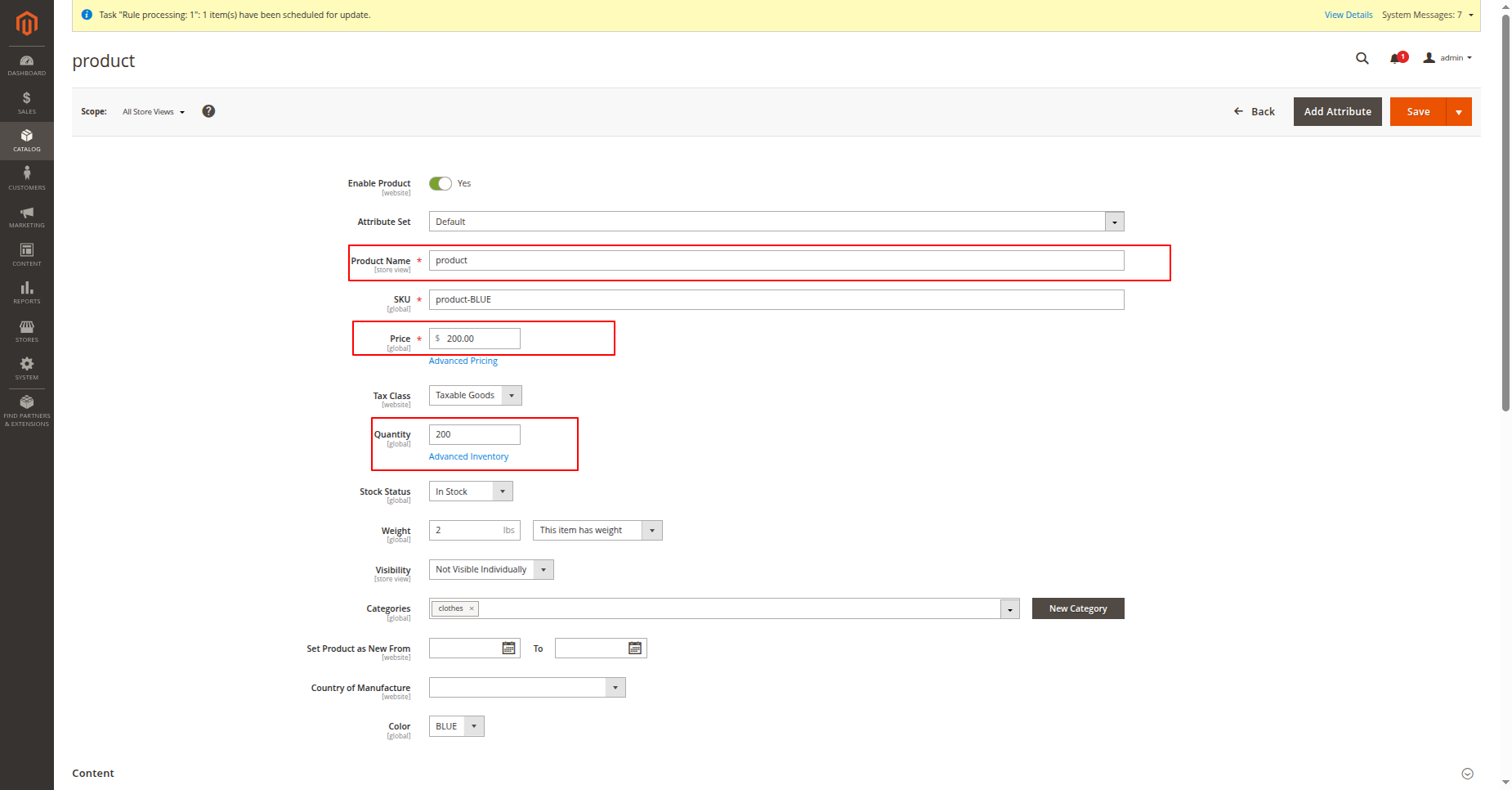 Execute manual Odoo to Magento sync wizard for instant catalog export and webshop updates