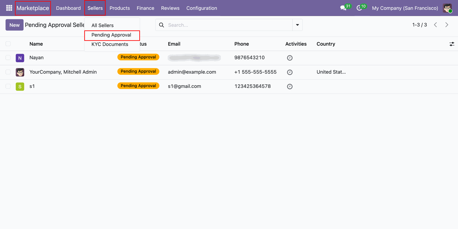 Global Marketplace Settings Configuration