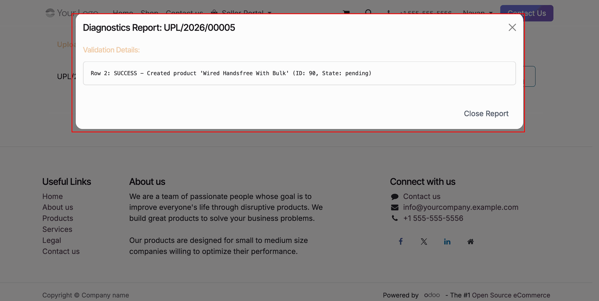 Backend Catalog Bulk Imported Products