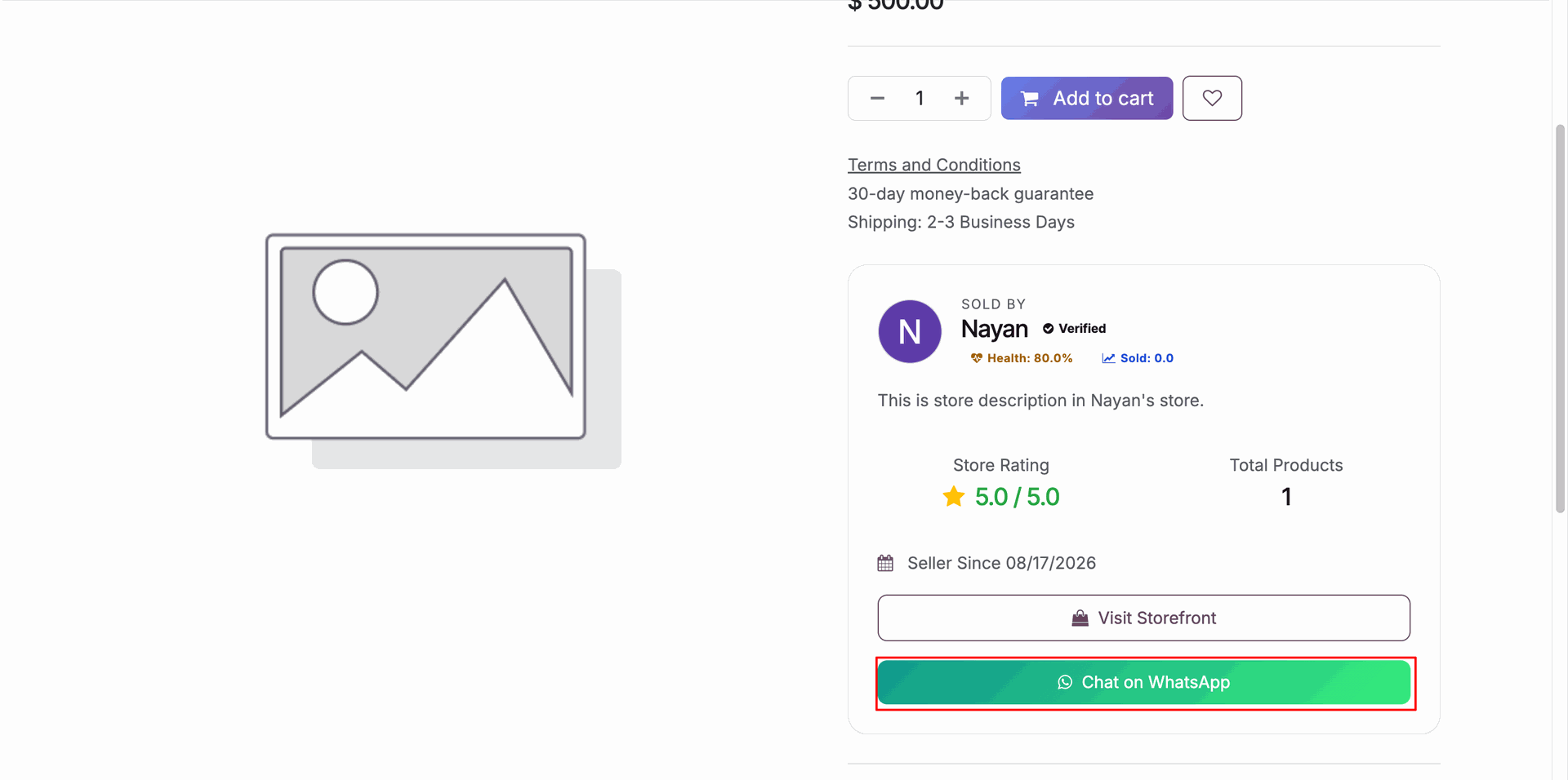 Filtering Products by Seller Store