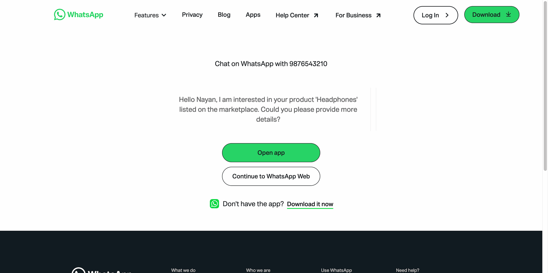 Product Page Vendor Details and Policies