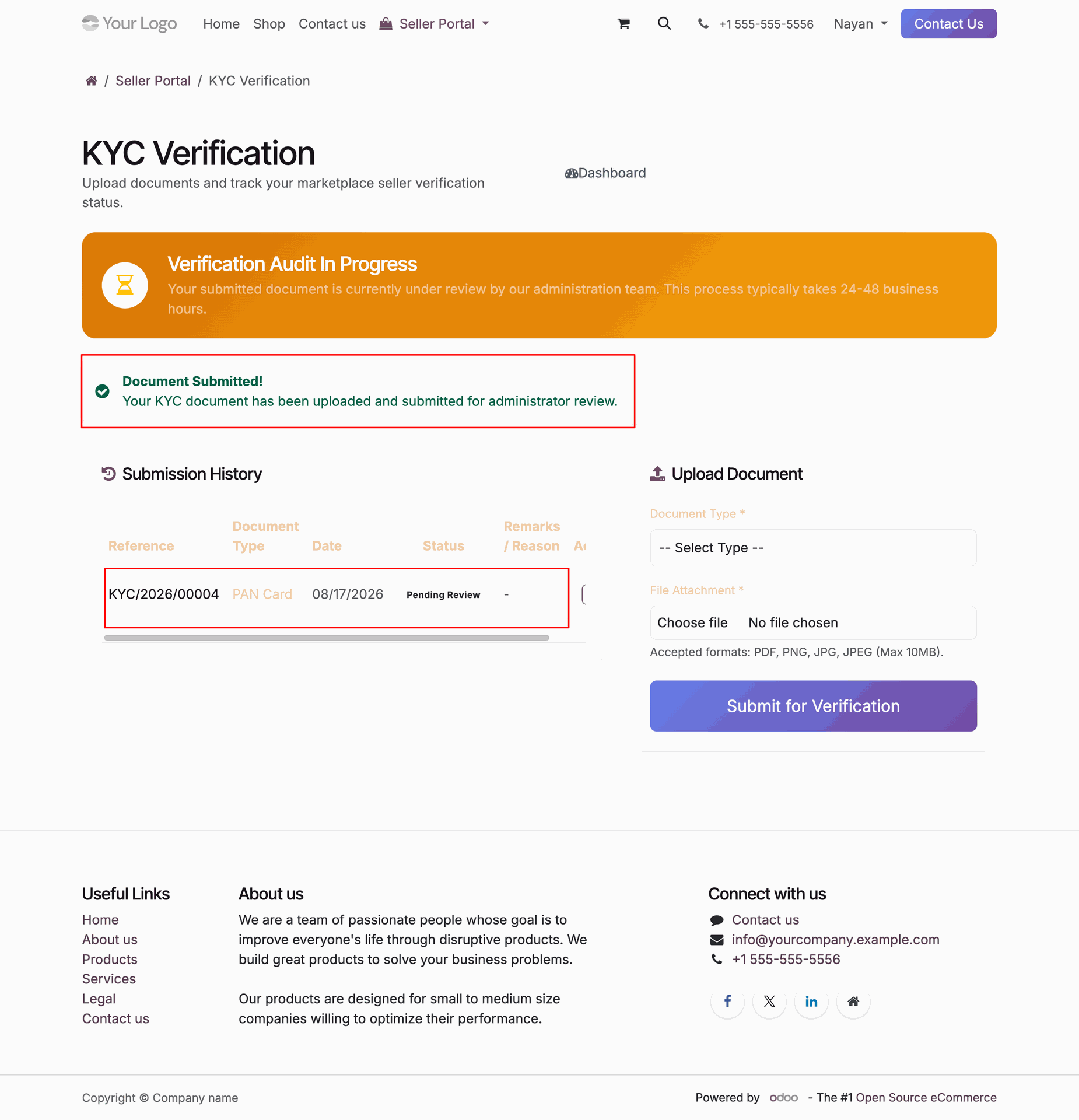 Creating KYC Document Requirement