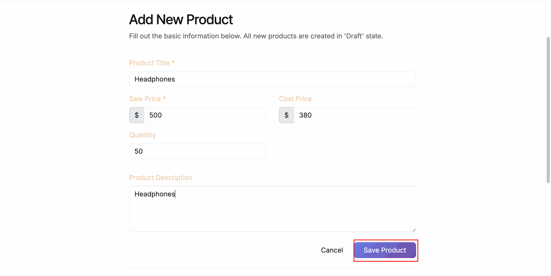 Pending Seller Product Submissions List