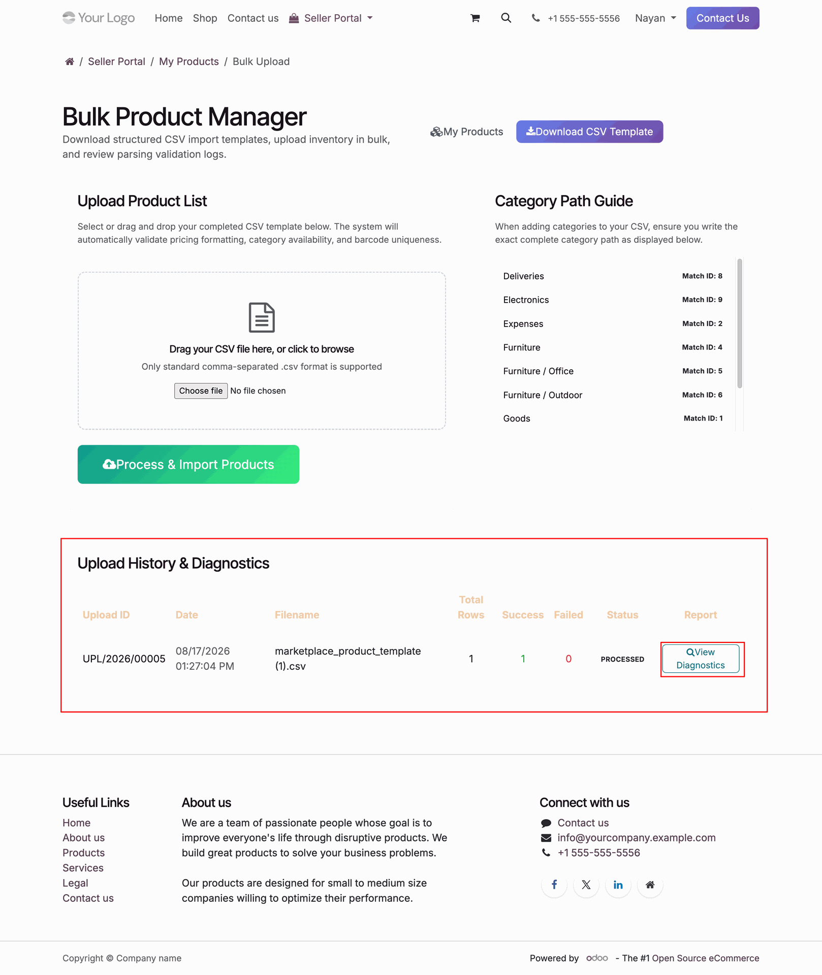 Imported Product Draft Records