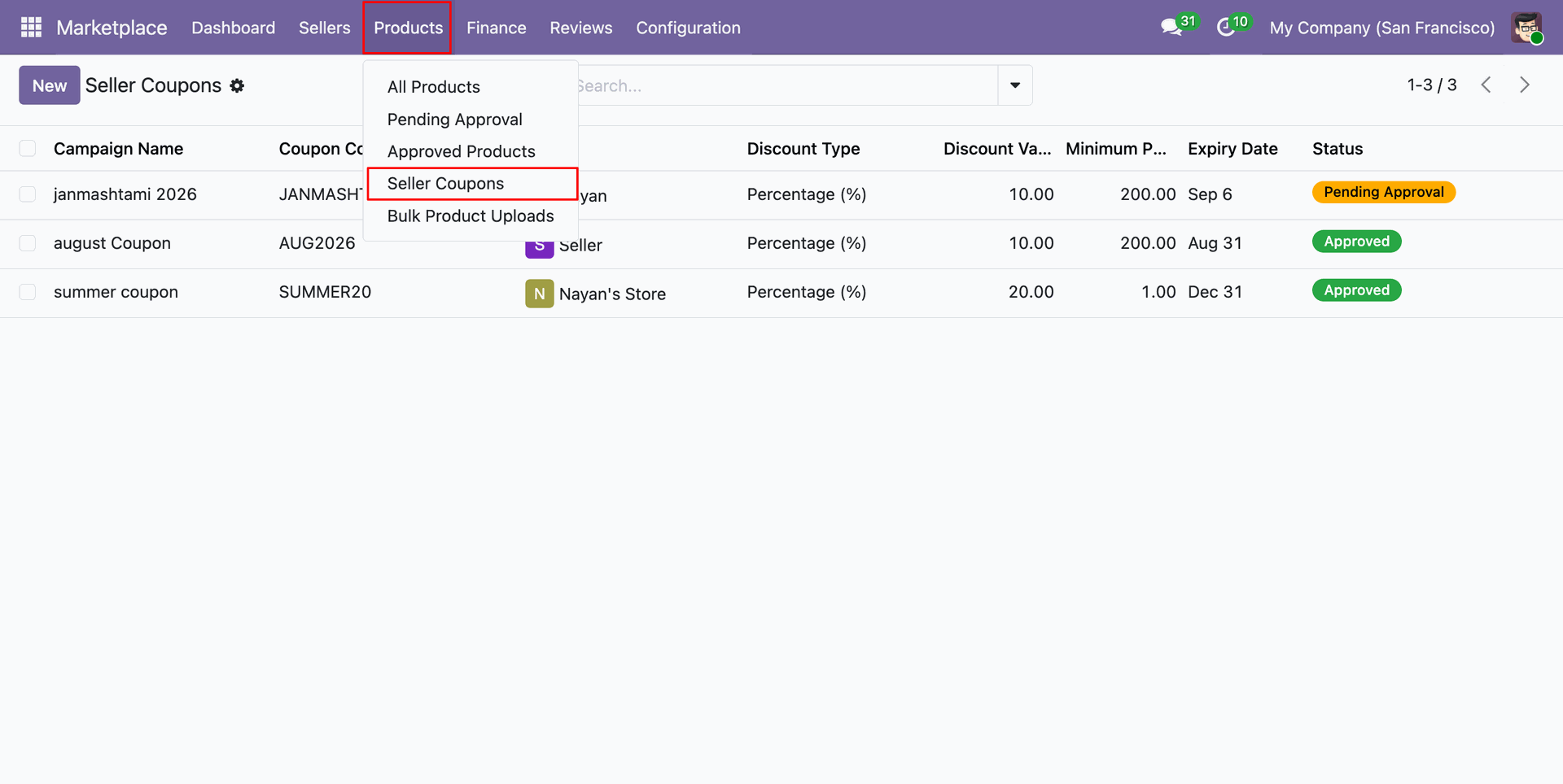 Approving Vendor Coupon Offer