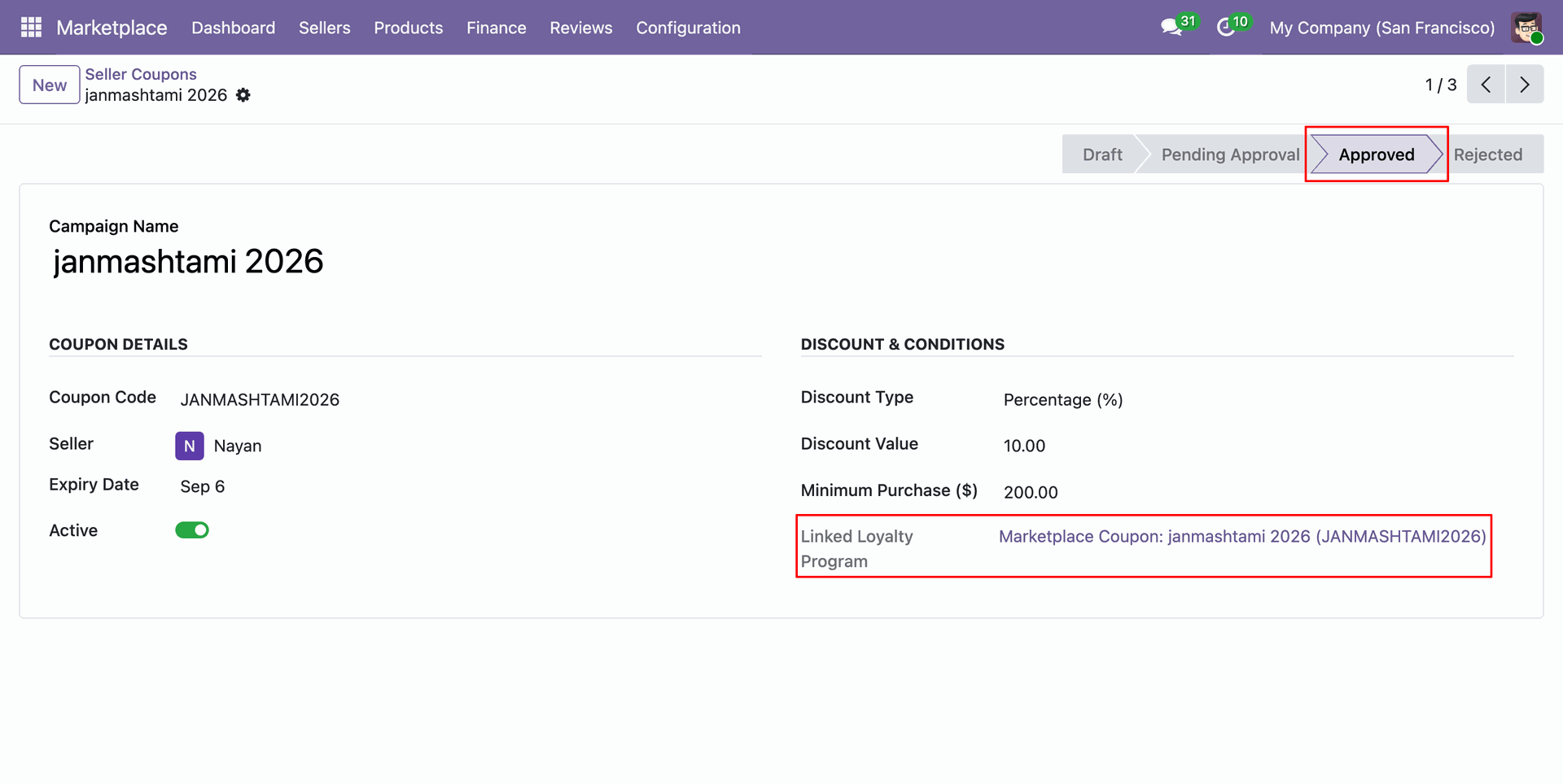 Redeemed Coupon History Logs