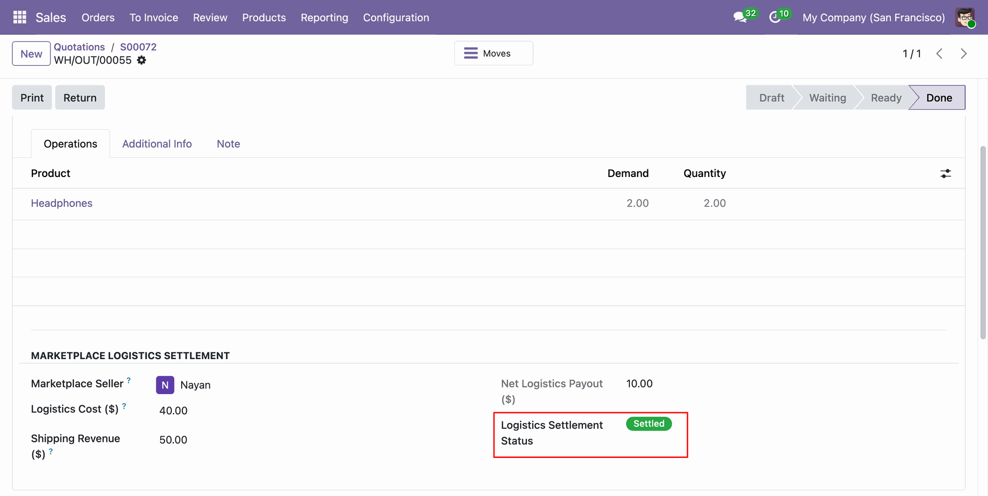 Confirming Order and Splitting Sub-orders