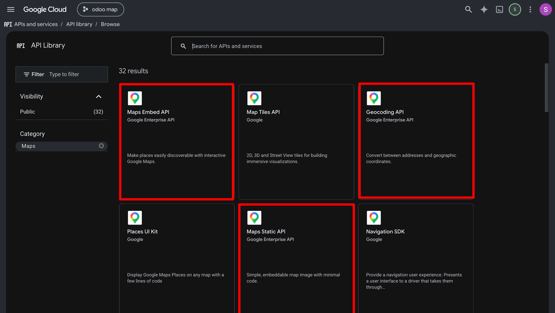 Google Map API Screenshot