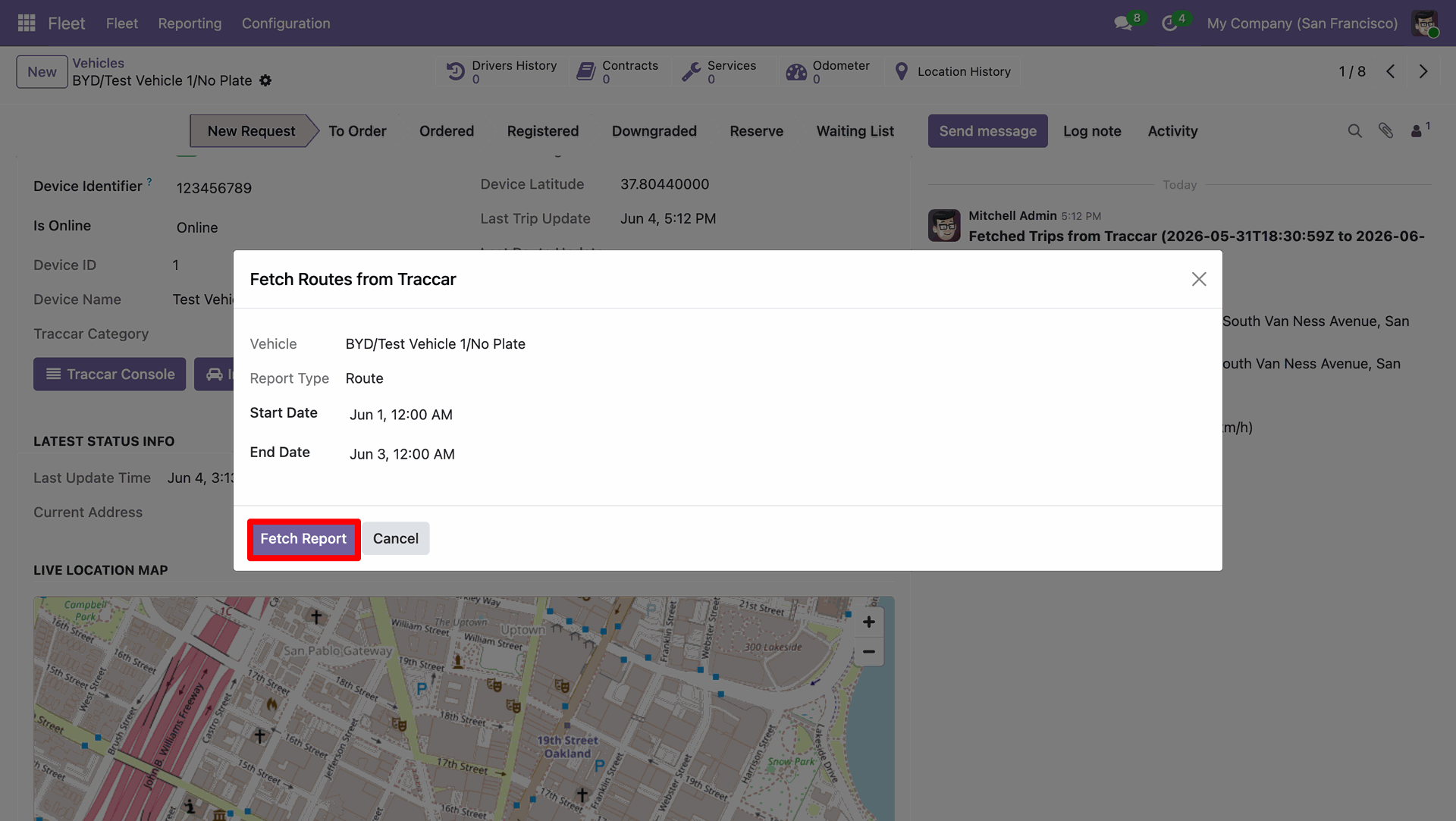 Import Routes Screenshot